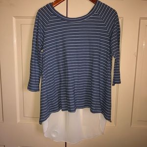 EUC lime chili low high blouse women’s large